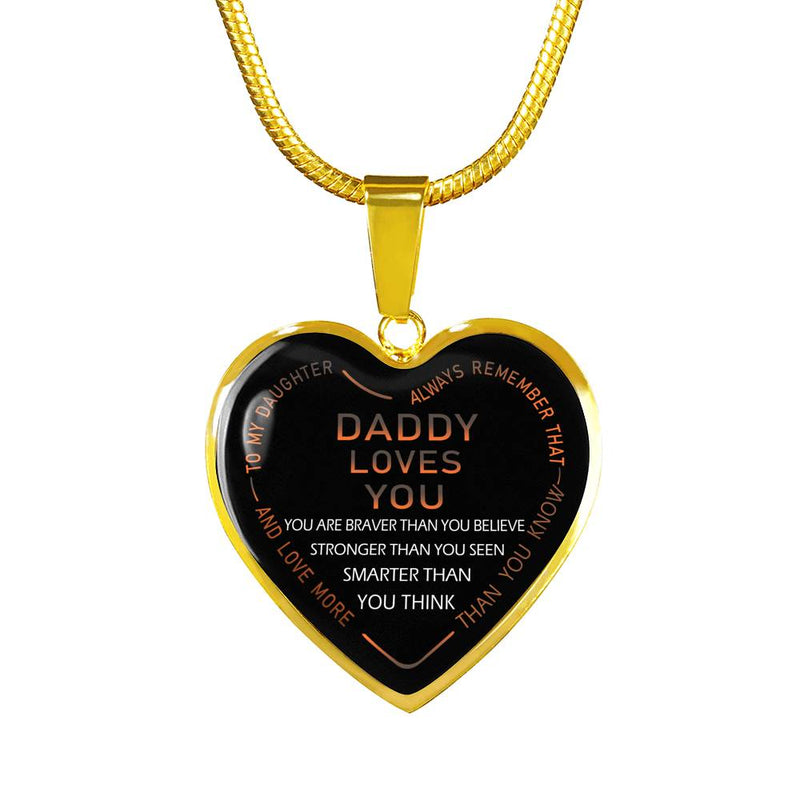 Dad Daughter Necklace Custom - To My Daughter Pendant From Father - Graduation Present for Daughter Amazing Birthday Gifts High Quality