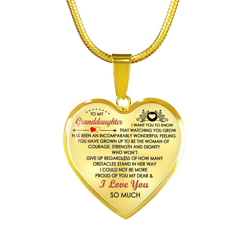 Granddaughter Birthday Gifts - I Love You So Much Pendant Necklace From Grandpa Grandma - Happy Birthday Gifts For Little Girl, Kids