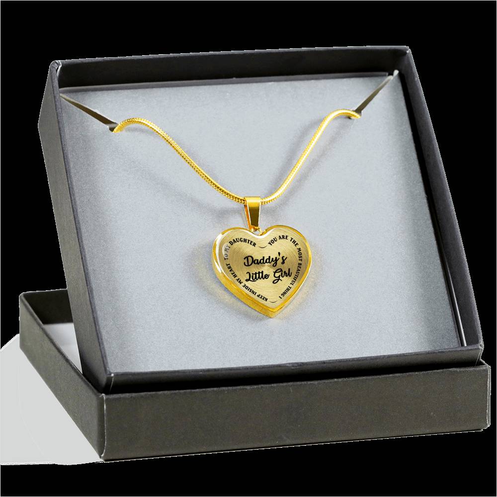 You Are The Most Beautiful Thing I Keep Inside My Heart Luxury Necklace - To My Daughter Pendant Jewelry Perfect Gifts For Little Girl On Birthday Christmas New Year