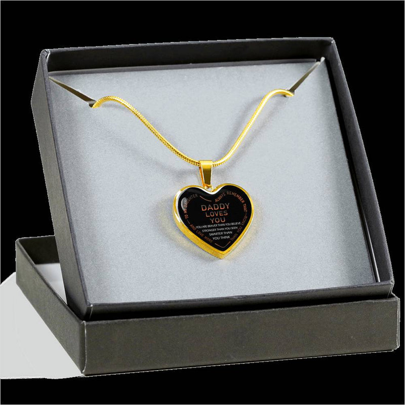 Dad Daughter Necklace Custom - To My Daughter Pendant From Father - Graduation Present for Daughter Amazing Birthday Gifts High Quality