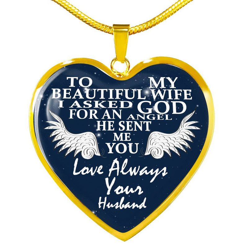 Husband Wife Pendant Necklace Custom Personalized Valentine Birthday Gifts