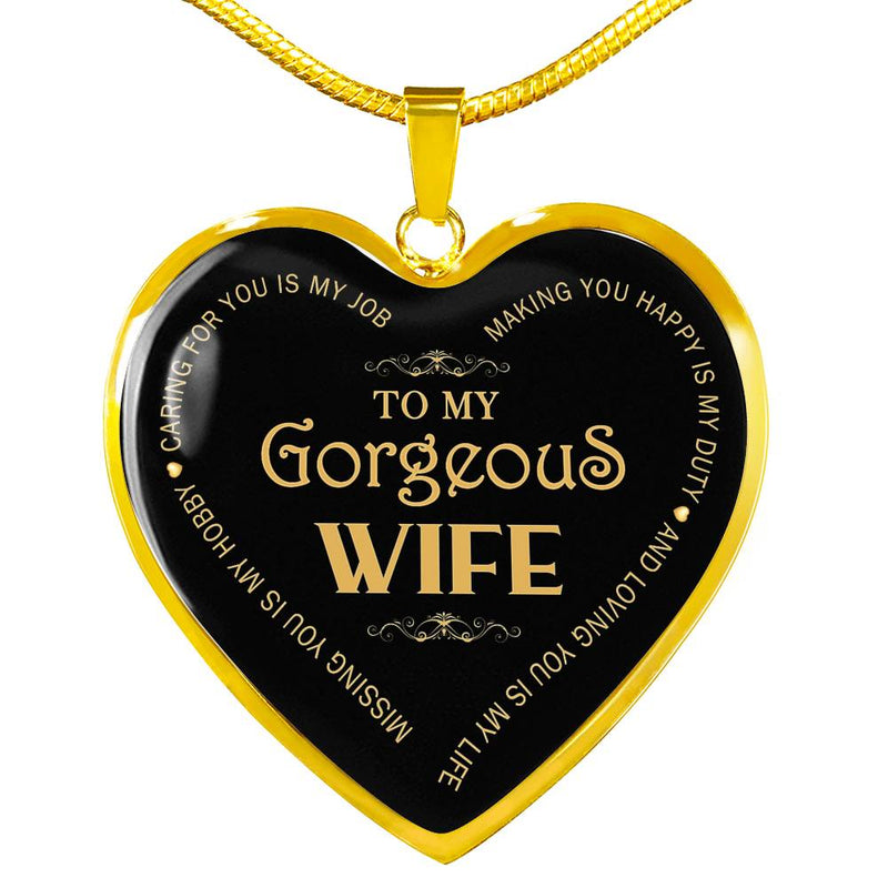 Wife Pendant Necklace Chain Loving You Is My Life Necklaces Pendant From Husband