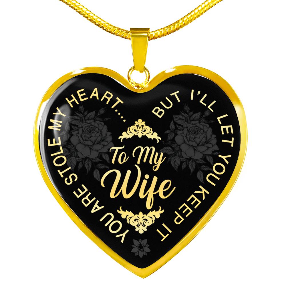 Daughter Pendant Necklace You Are Stole My Heart - Daughter Gift From Father,Mother Birthday Gifts For Your Love. Girl