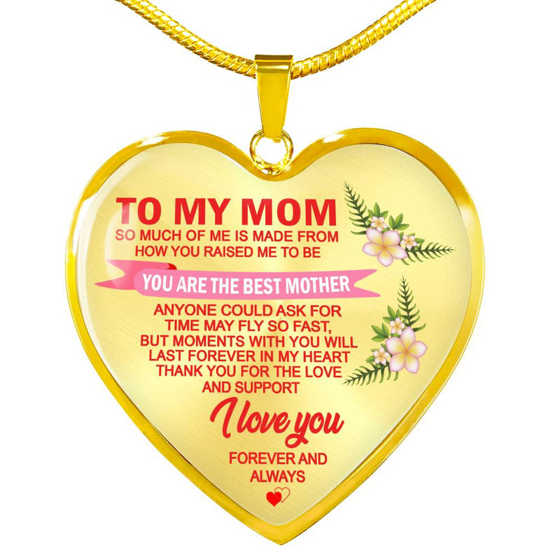 Mom Pendant Necklace You Are The Best Mother Necklace Custom Anniversary Birthday Gifts For Mothers Mama