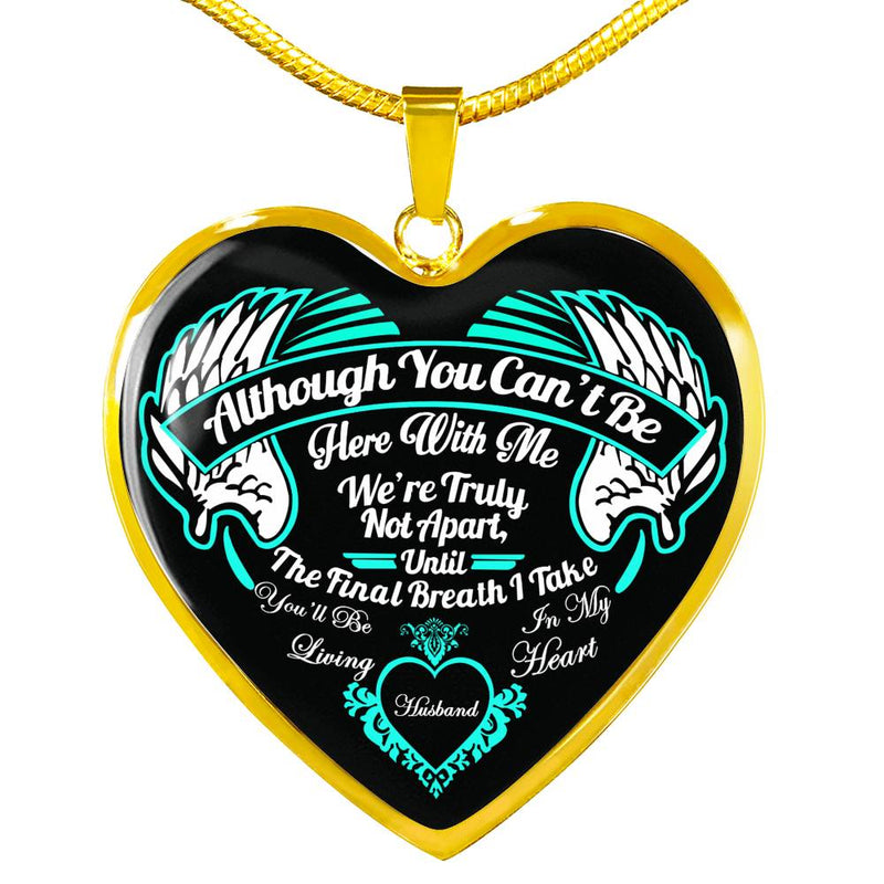 Wife Angel Heart Pendant Necklace Custom Love Husband - Wife Necklace Chain