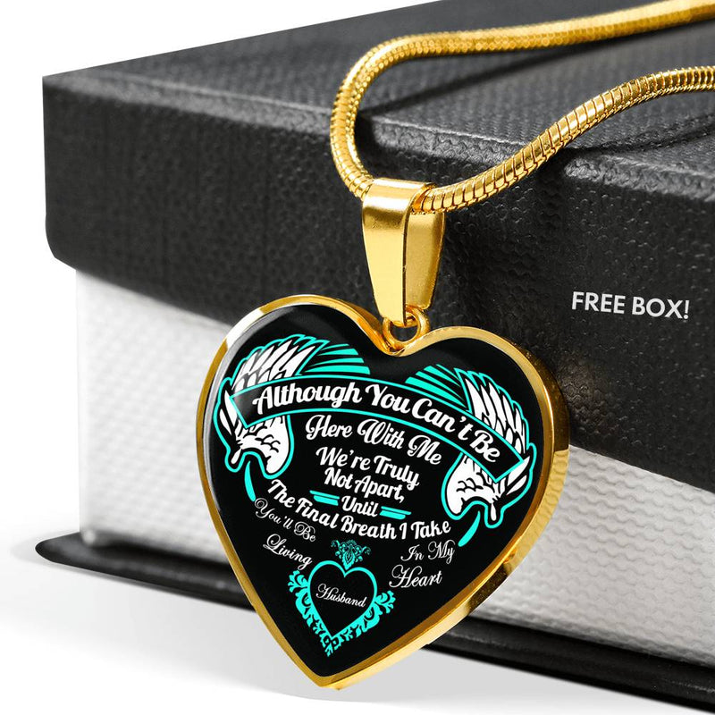 Wife Angel Heart Pendant Necklace Custom Love Husband - Wife Necklace Chain