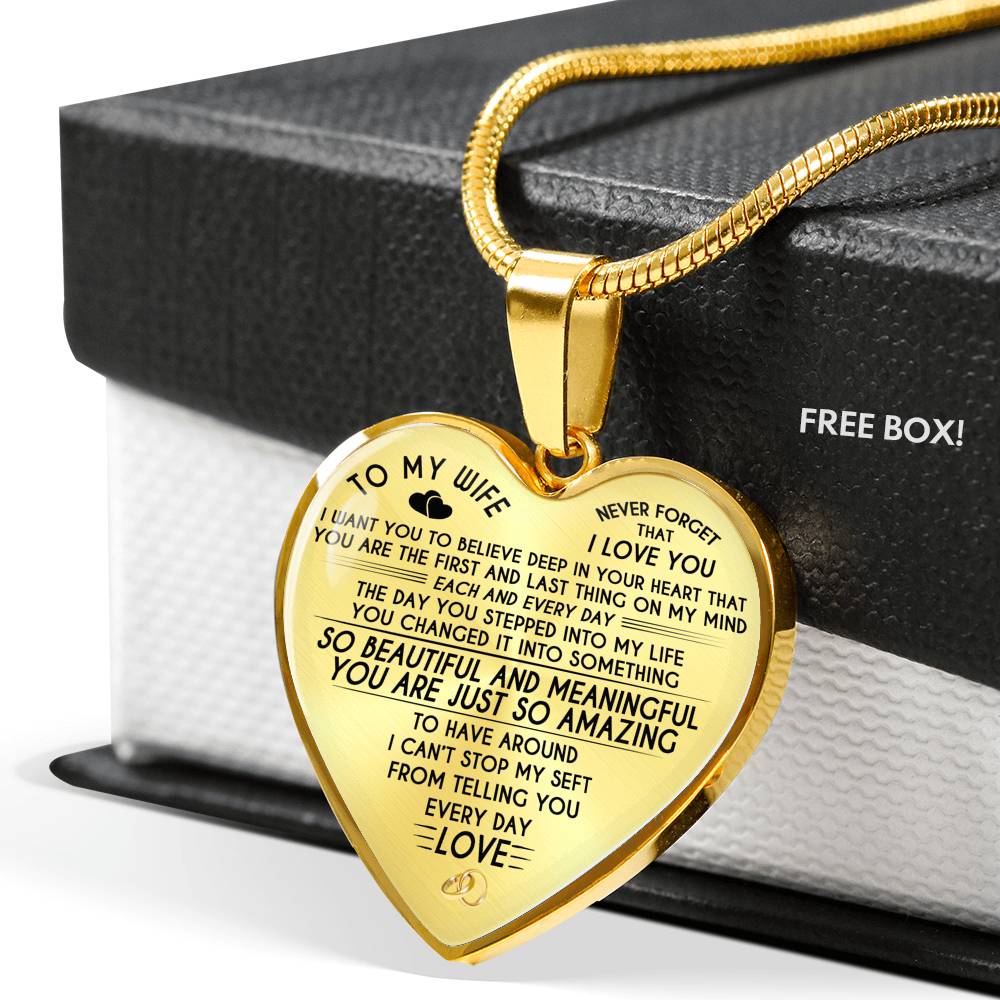 Wife Pendant Necklace Custom From Husband - Wife Gifts From Husband Birthday Gifts For Little Girl. Children