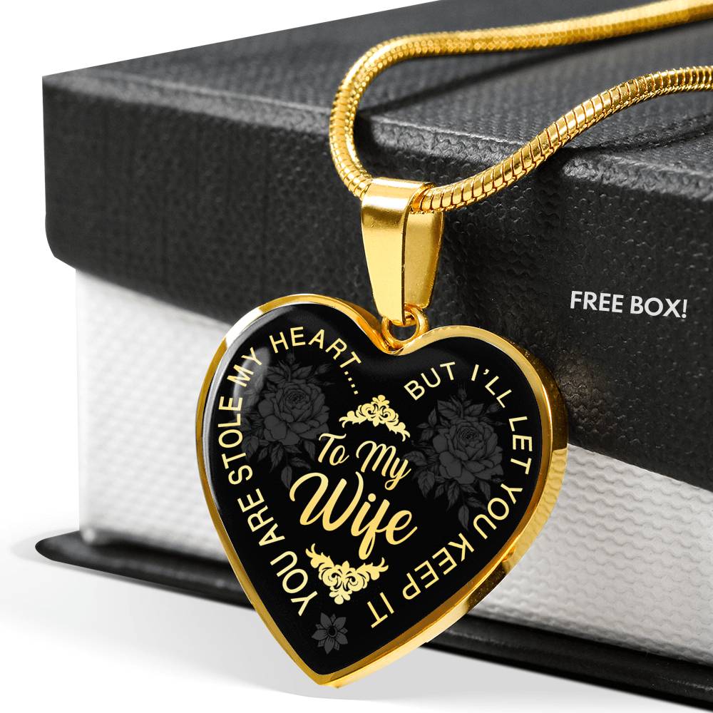 Daughter Pendant Necklace You Are Stole My Heart - Daughter Gift From Father,Mother Birthday Gifts For Your Love. Girl