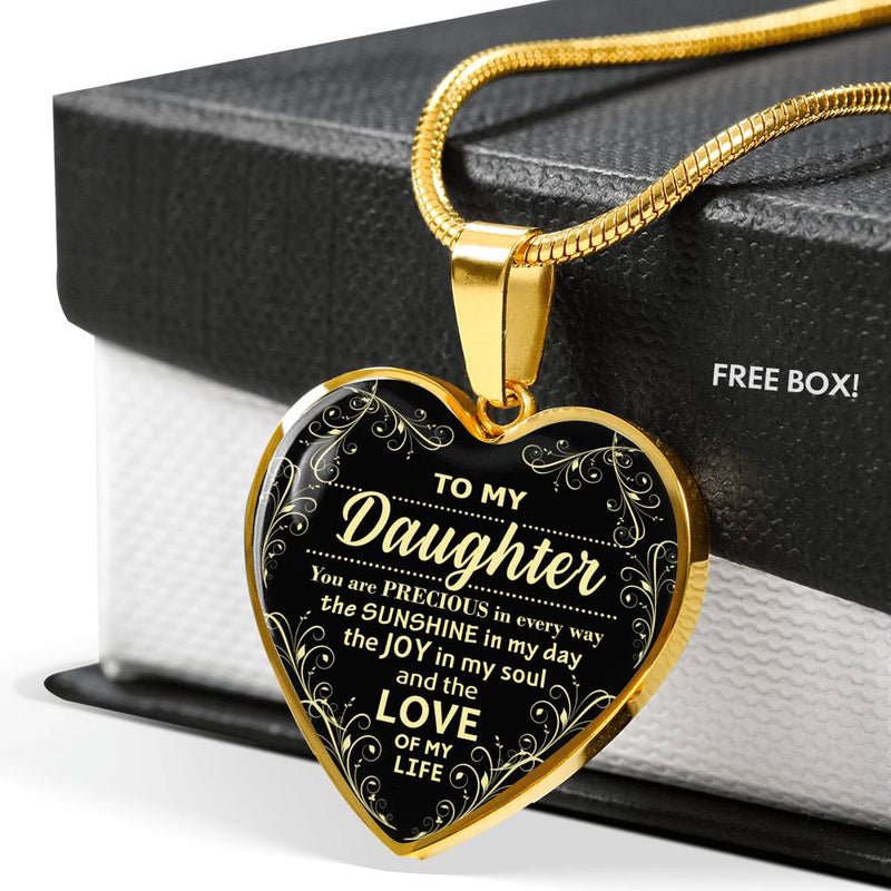 Wife Necklace Pendant Custom Silver Gold Plated- You Are Precious Every Way - Wife Heart Pendant Gifts From Husband Christmas Birthday Gifts For Your Woman