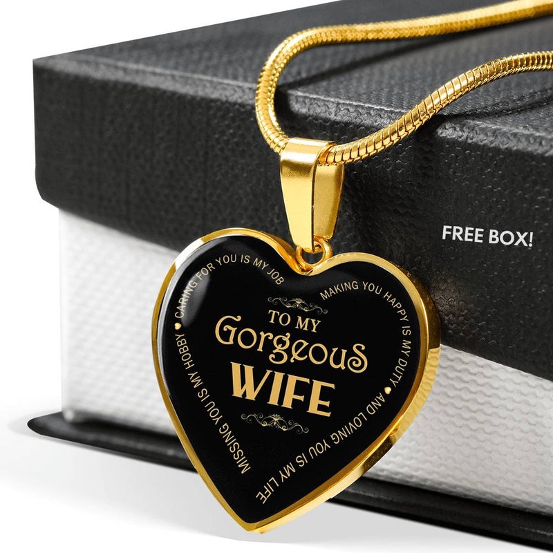 Wife Pendant Necklace Chain Loving You Is My Life Necklaces Pendant From Husband