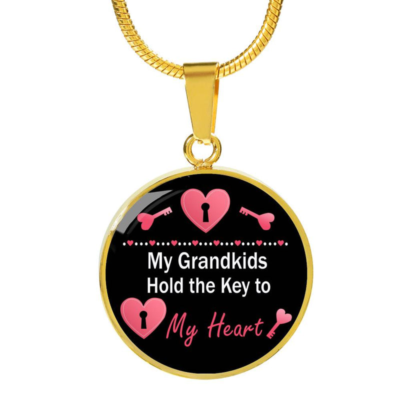 MY GRANDKIDS HOLD THE KEY TO MY HEART NECKLACE