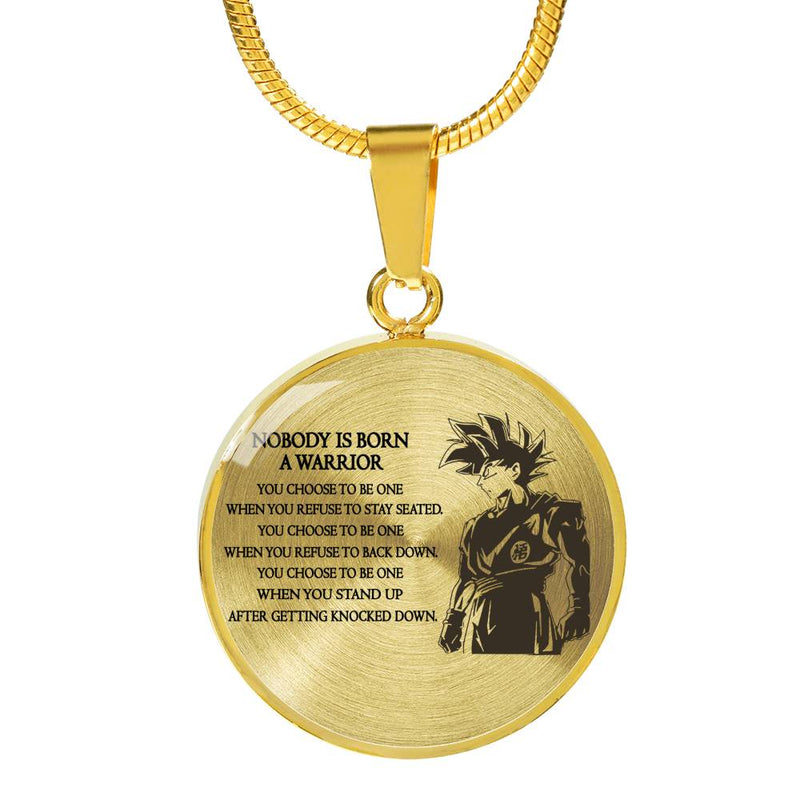 Men Warrior Pendant Necklace Goku Pendants Necklace for Men - Anniversary Birthday Gifts for Boys Dad Brother Husband Boyfriend Dragon Ball Super Fan
