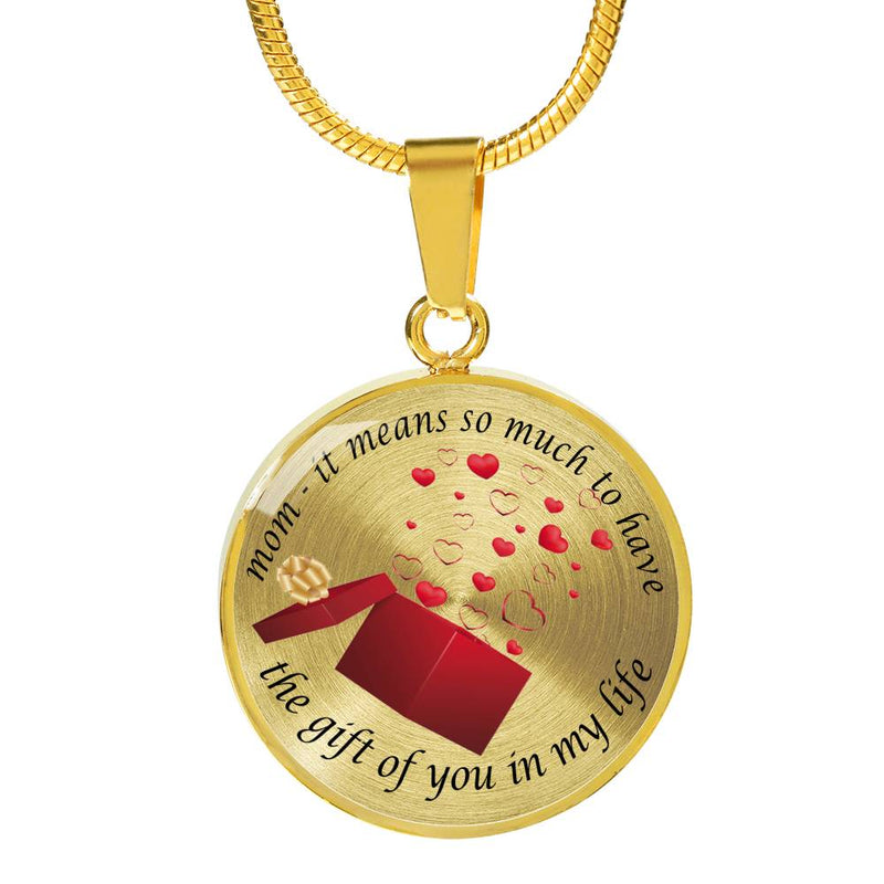 MOM GIFT OF YOU CIRCLE NECKLACE AND BRACELET