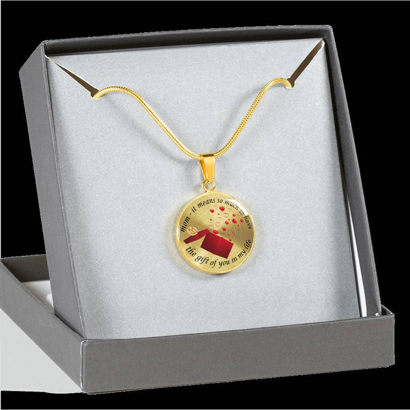 MOM GIFT OF YOU CIRCLE NECKLACE AND BRACELET
