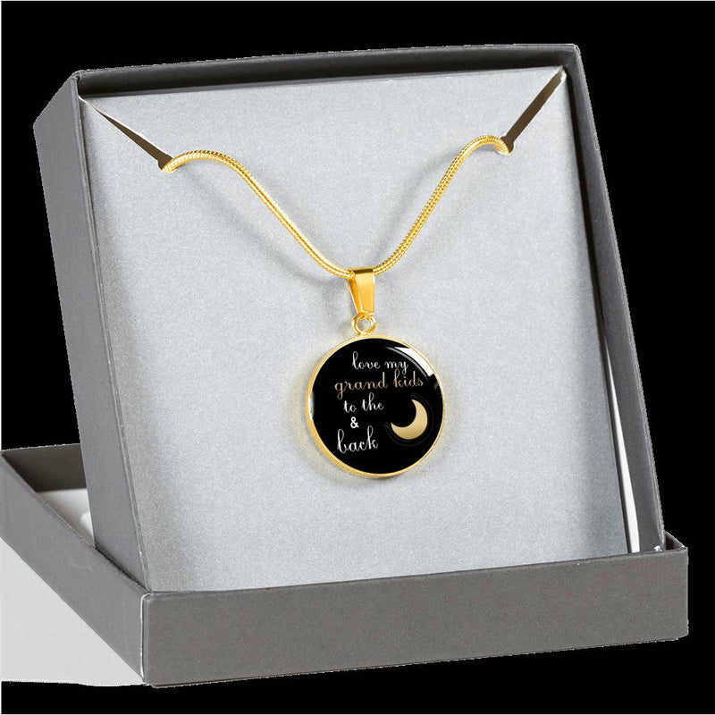 LOVE MY GRANDKIDS TO THE MOON AND BACK NECKLACE AND BRACELET