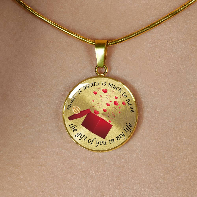 MOM GIFT OF YOU CIRCLE NECKLACE AND BRACELET
