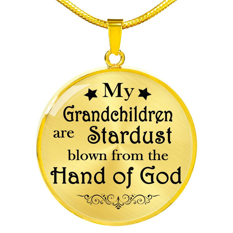 My Grandchildren Are Stardust Pendant Necklace Custom Granddaughter Necklaces