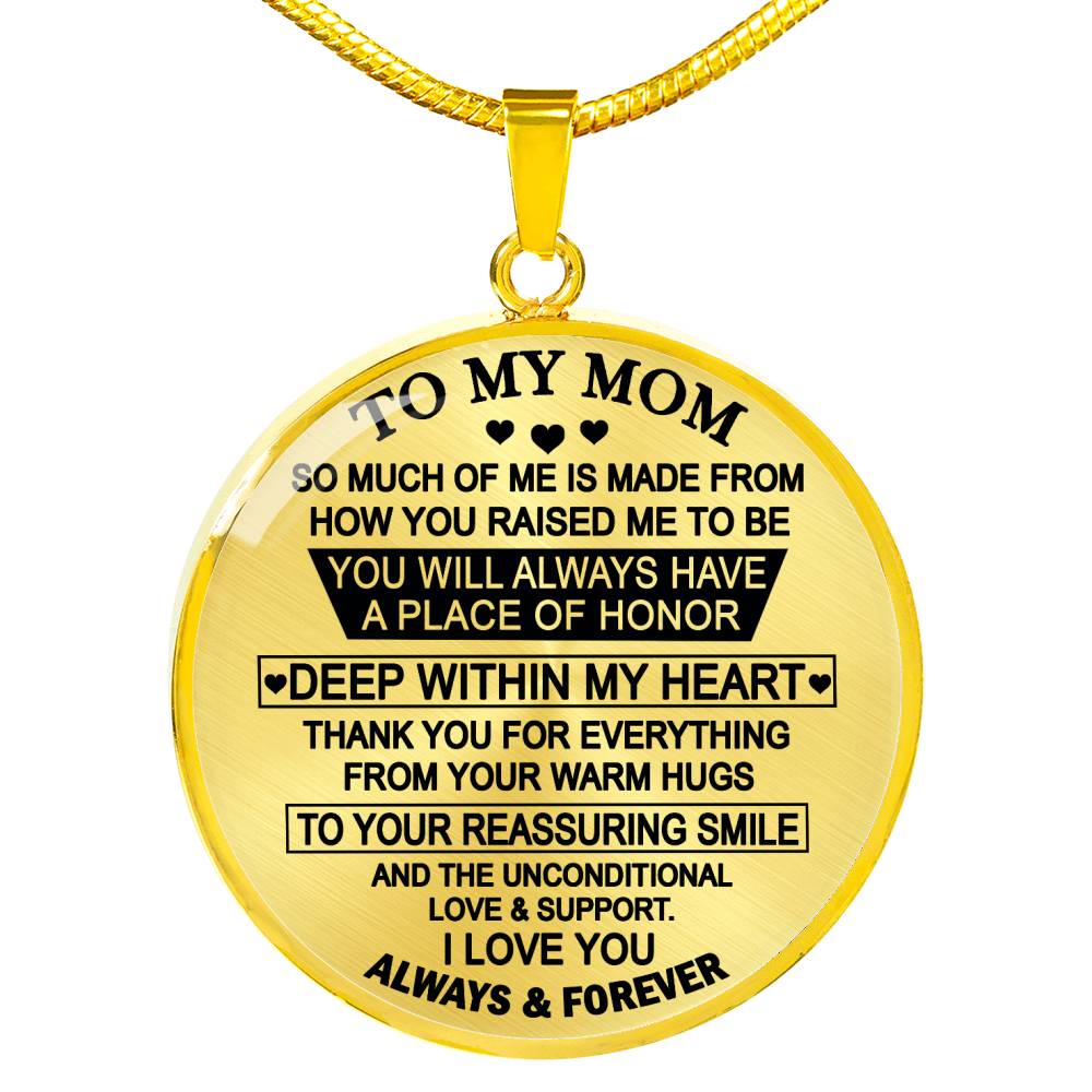 You Will Always Have A Place Of Honor Pendant Necklace Chain - Mother Gifts For Mommy Mom Mama On Birthday Xmas Mother's Day