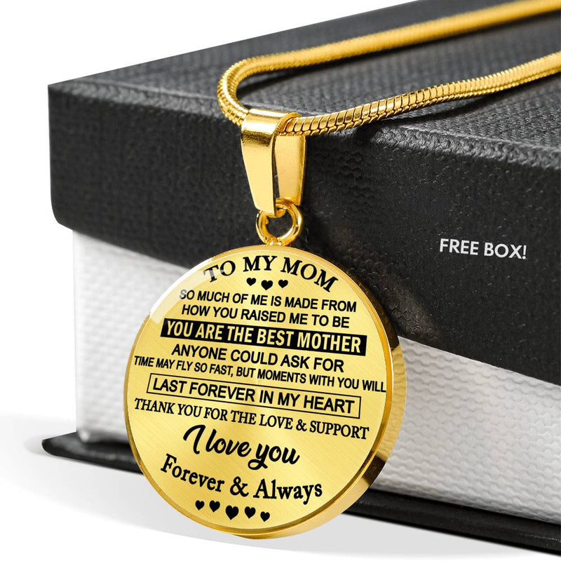 To My Mom So Much Of Me Pendant Necklace Custom - Unique Birthday Gag Gifts For Mothers Mommy Mama
