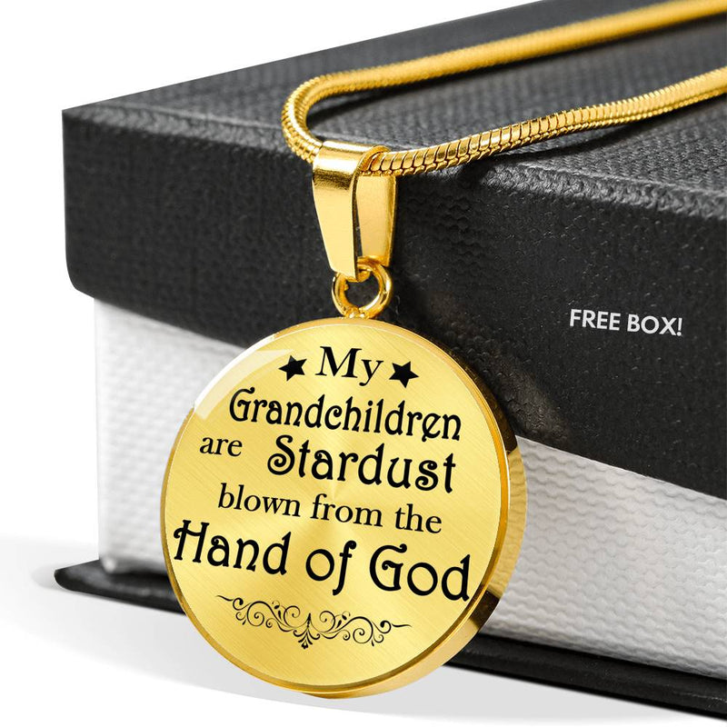 My Grandchildren Are Stardust Pendant Necklace Custom Granddaughter Necklaces