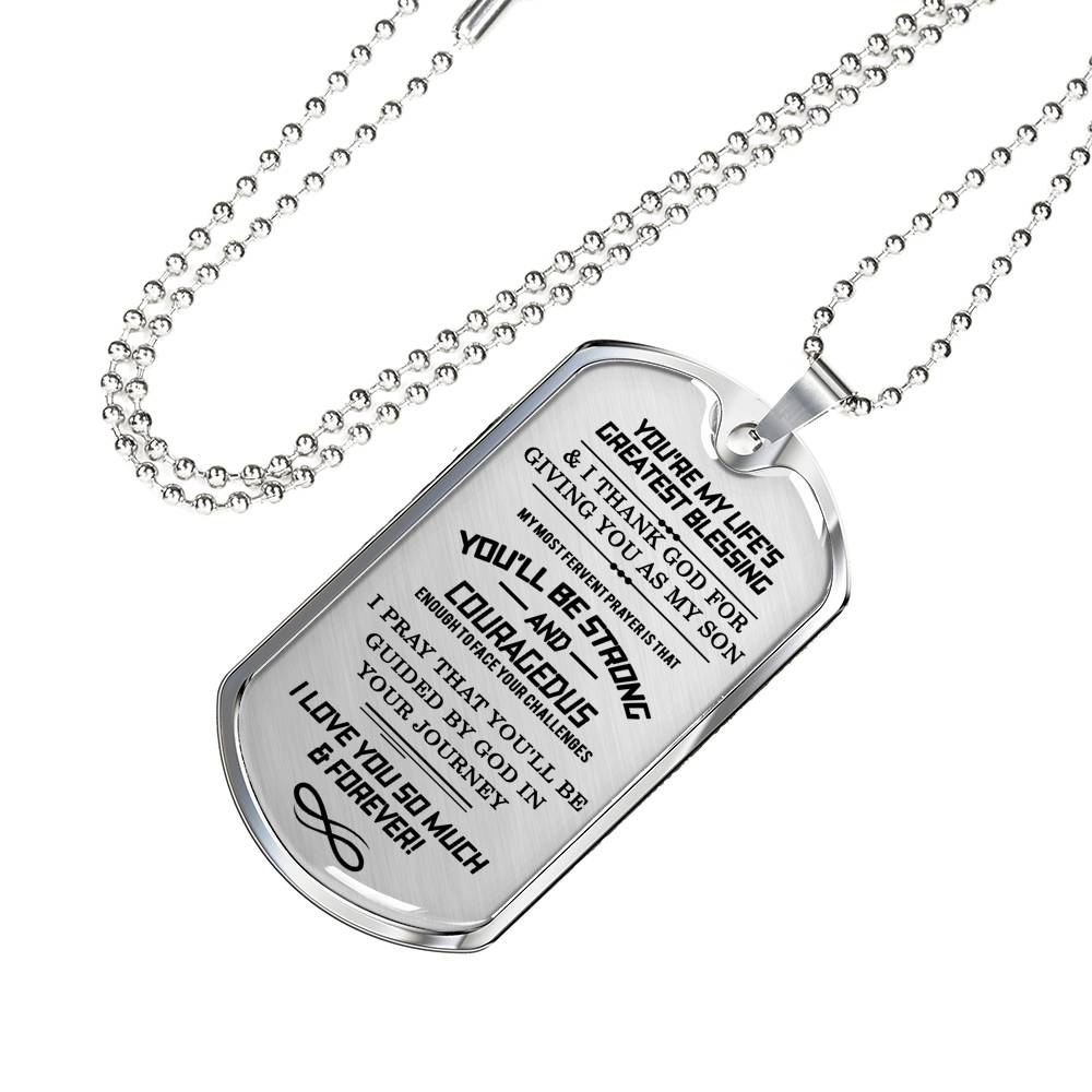 I Thank Love You So Much Forever Dog Tag Personalized Christmas Birthday Gag Gifts For Child Little Boy