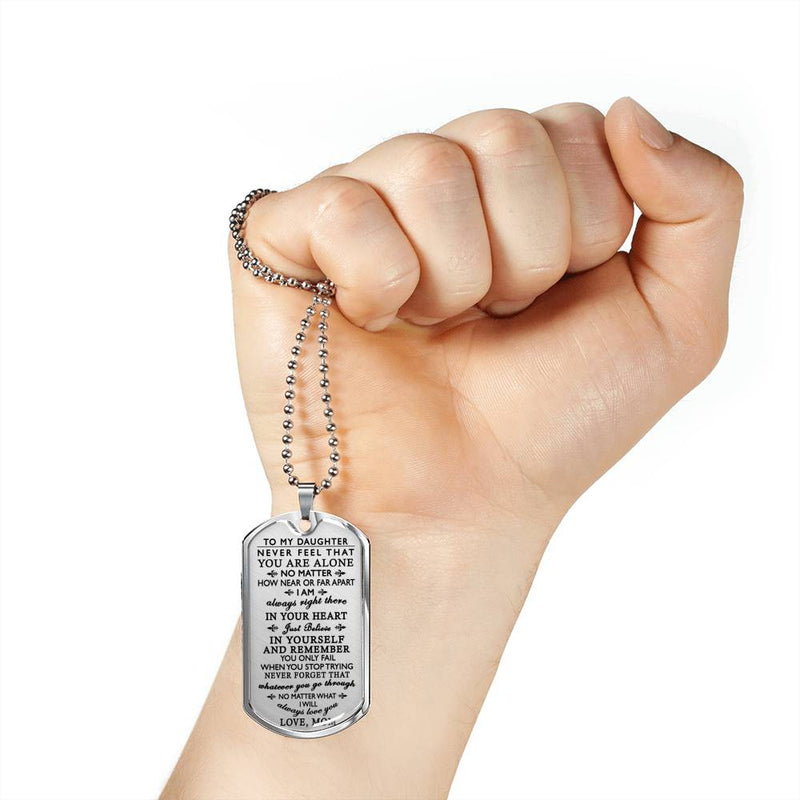 I Will Always Love You Quotes Pendant - My Daughter Dog Tag Love You - Mother And Child Necklace Custom - Amazing Birthday Gifts For Little Girl, Children
