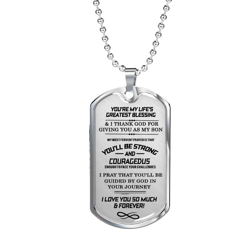 I Thank Love You So Much Forever Dog Tag Personalized Christmas Birthday Gag Gifts For Child Little Boy