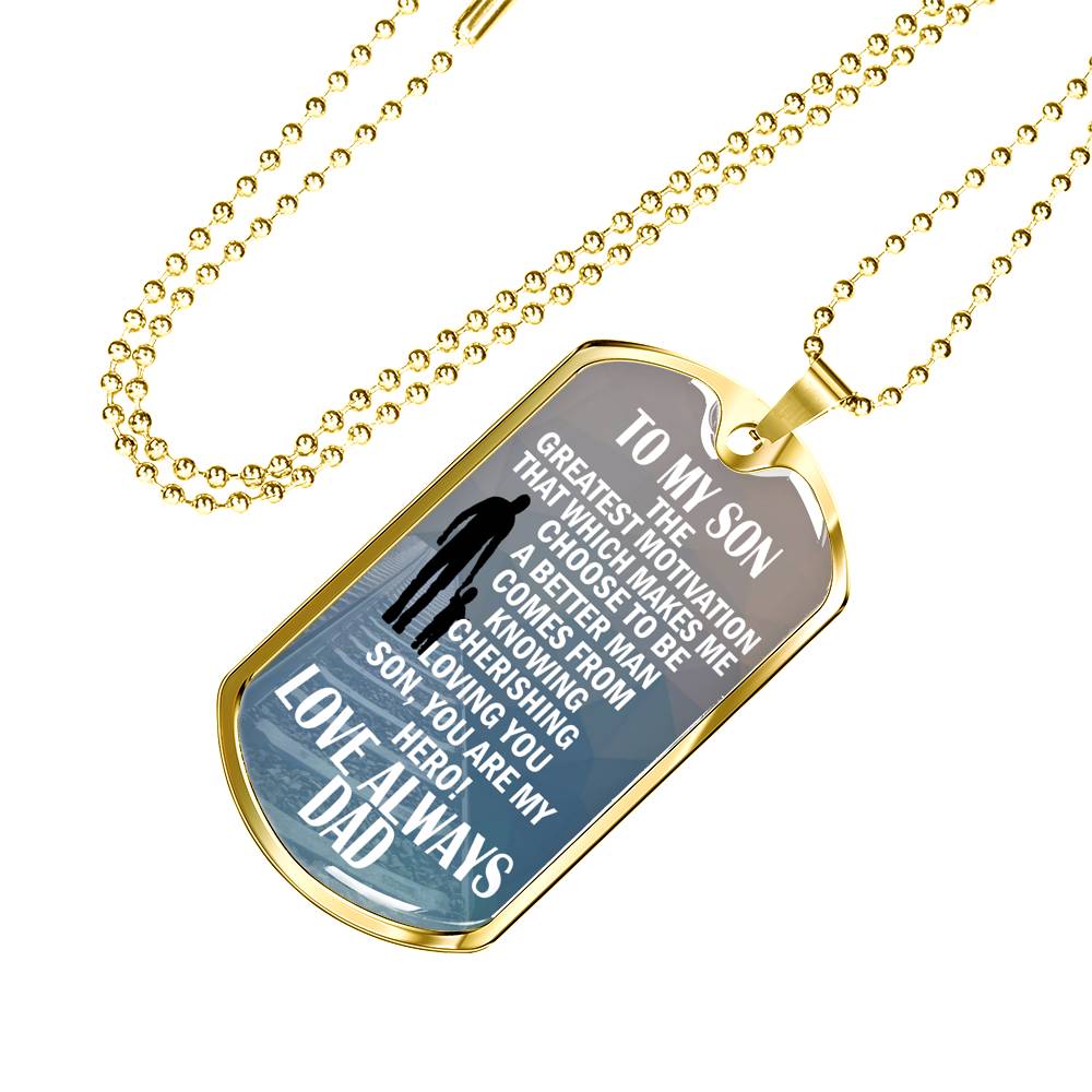 Dad And Child Dog Tag Inspiration You Are My Hero Necklace Custom Xmas Birhday Gifts For Son Grandson