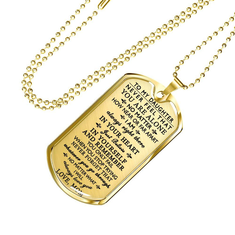 I Will Always Love You Quotes Pendant - My Daughter Dog Tag Love You - Mother And Child Necklace Custom - Amazing Birthday Gifts For Little Girl, Children