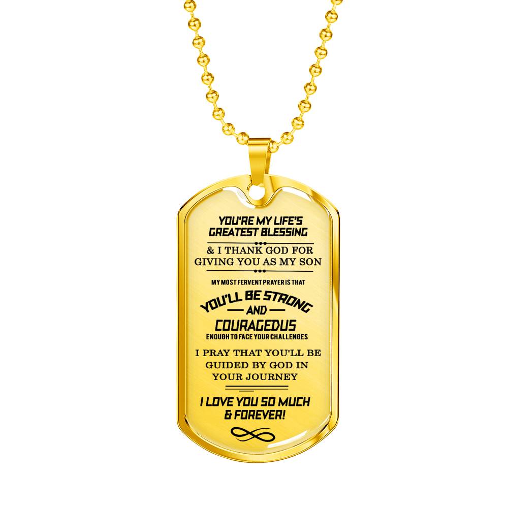 I Thank Love You So Much Forever Dog Tag Personalized Christmas Birthday Gag Gifts For Child Little Boy