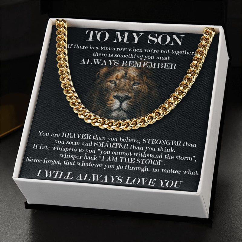 CHISIDE To My Son Cuban Chain Necklace From Mom necklaceson220928-002