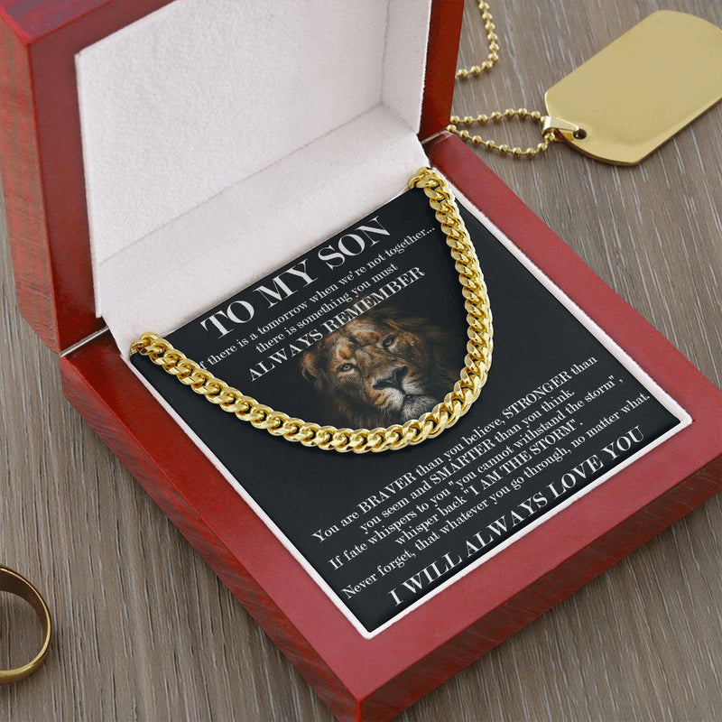 CHISIDE To My Son Cuban Chain Necklace From Mom necklaceson220928-002